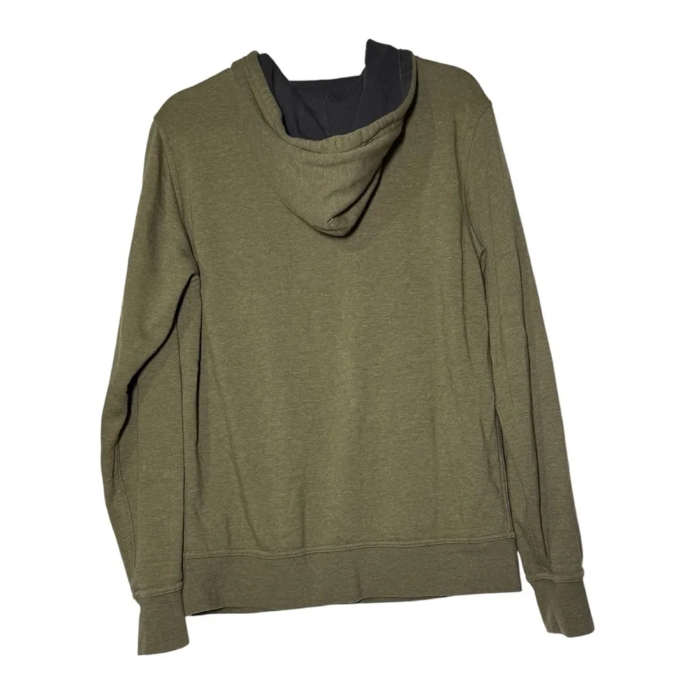 The North Face Fleece Hoodie Half Dome Green and Black Size Medium